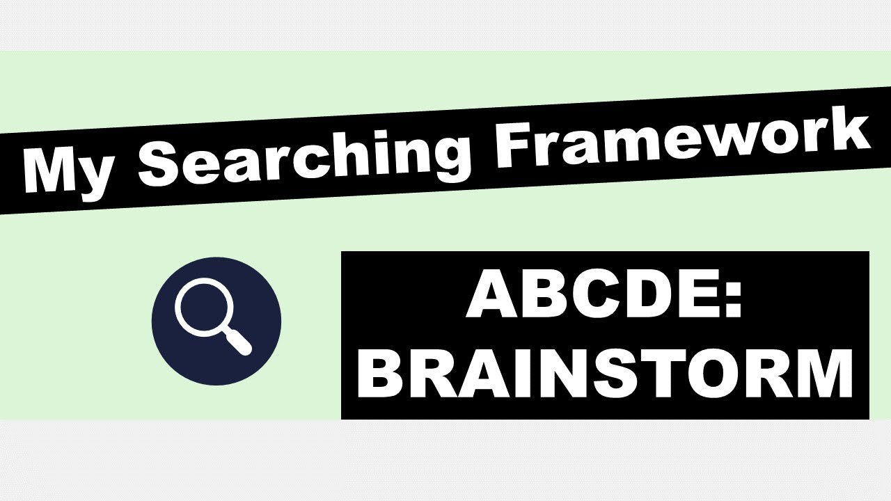 ABCDE | Step Two: Brainstorm Your Search Terms | Five Minute Friday