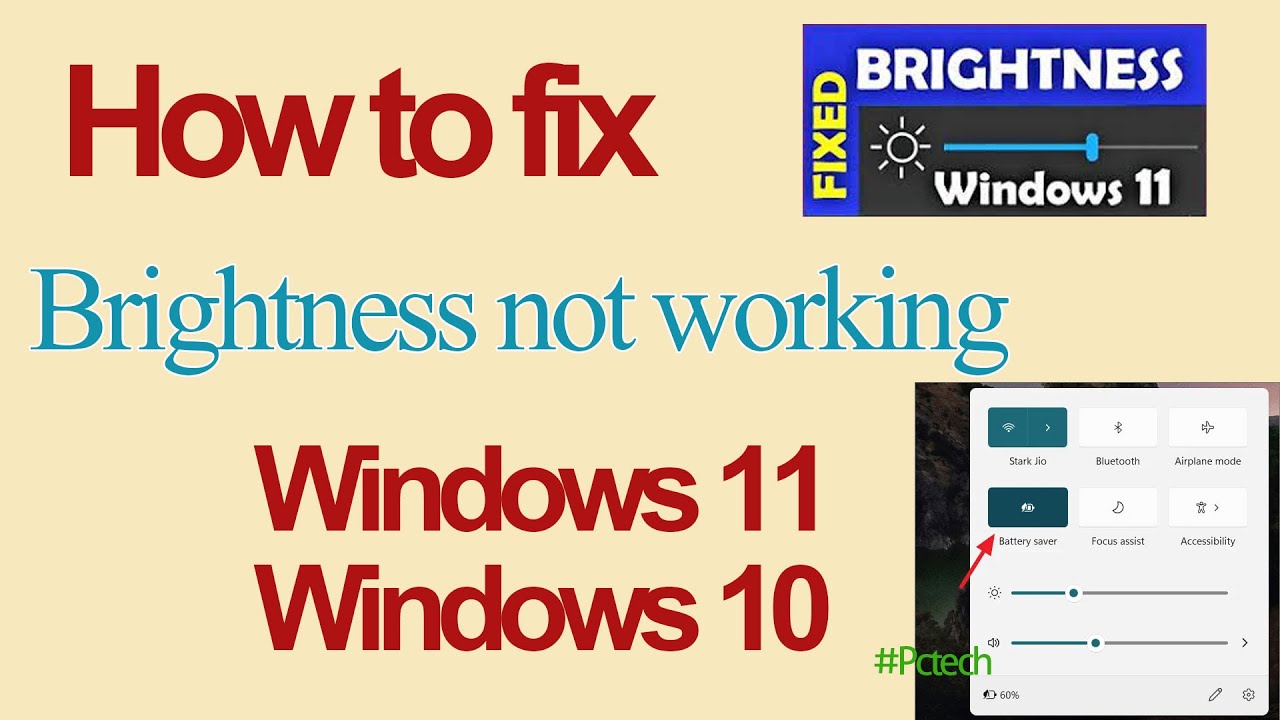 How to fix brightness not working in windows 11 and windows 10 ( fix ...