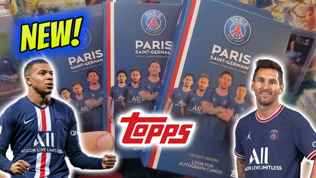 2022 Topps Paris Saint-Germain Team Set Box Break! Messi and Mbappe HITS! 🤩