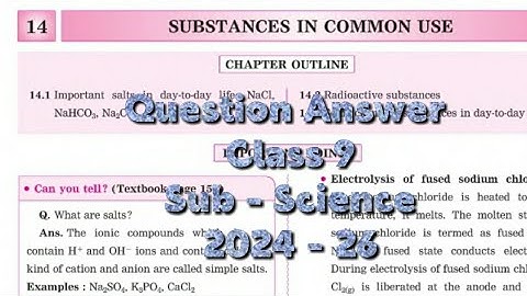 Question Answers Class 9 Science Chapter 14 . Substance In Common Use , Navneet Digest SSC Board