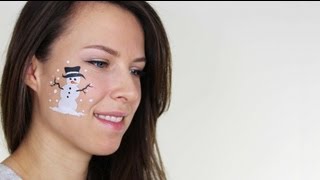 snowman face painting easy tutorial christmas paint designs paintings tutorials faces natal pinturas faciais