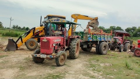 Mahindra 575 DI Tractor Bhoomiputra fully loaded by JCB 3DX Machine | Come To Village