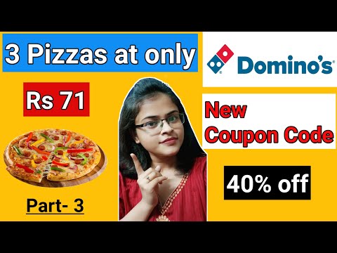 3 Pizza at only Rs 71 ll Domino's Coupon Code ll 40% discount