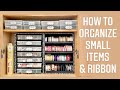 Embellishments and Ribbon Organization Ideas