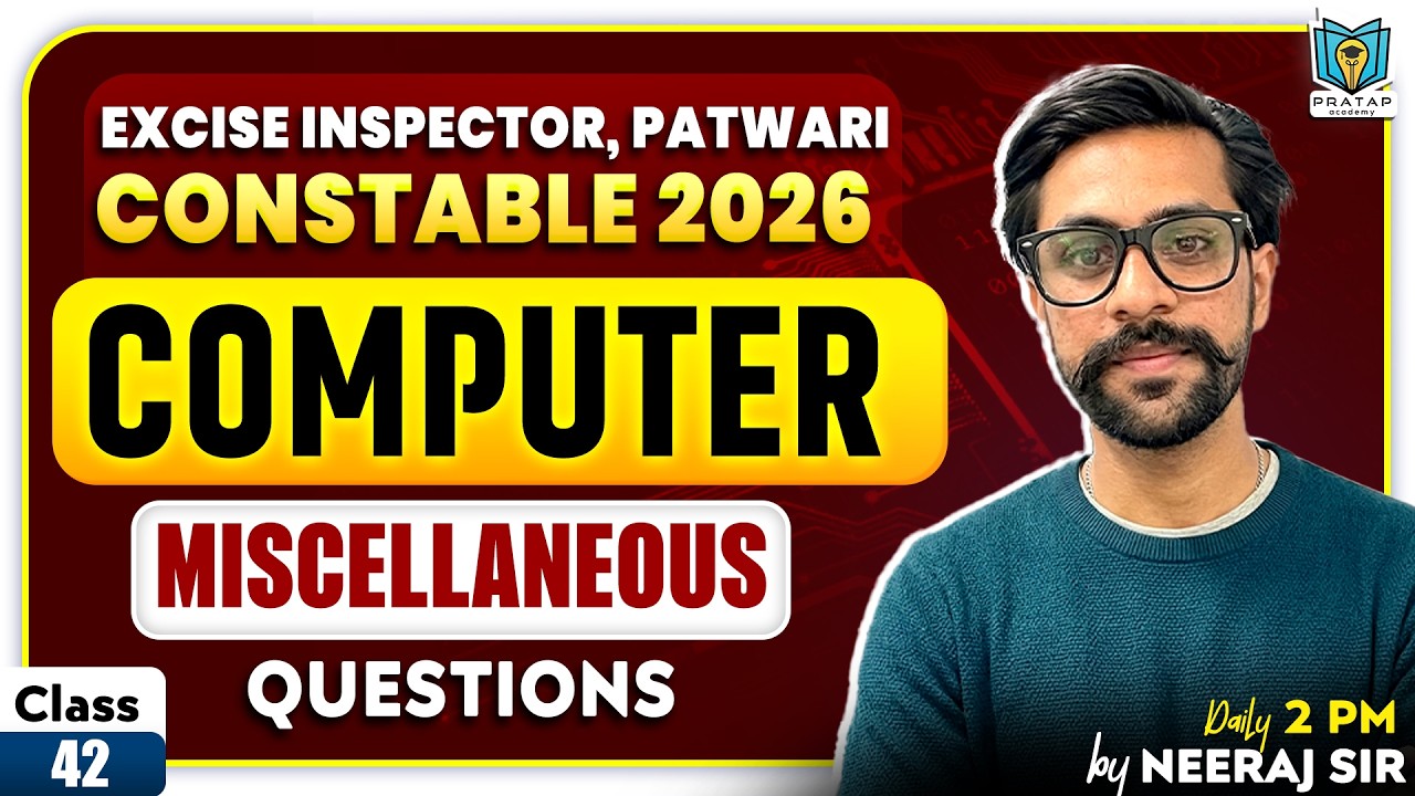 Miscellaneous Questions | Computer Class for Excise Inspector, Punjab Police Constable 2026