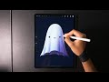 Drawing a ghost with procreate 
