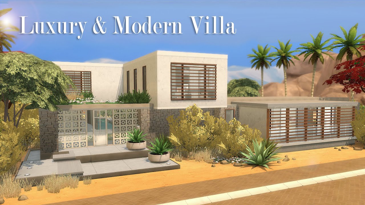 Luxury & Modern Villa | Stop Motion build | The Sims 4 | NO CC - YouTube