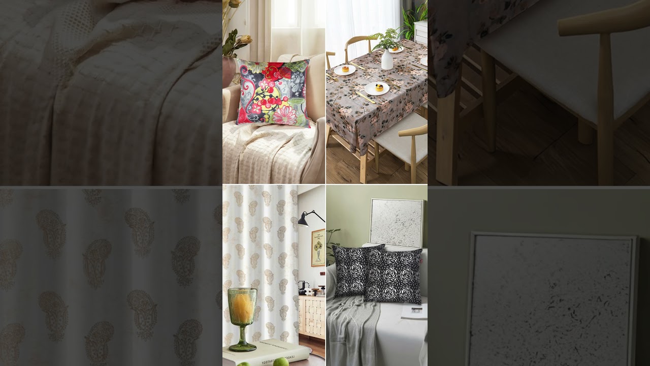 Elevate Your Home with Stunning Table Covers, Cushion Covers & Curtains by Tesmare! 
