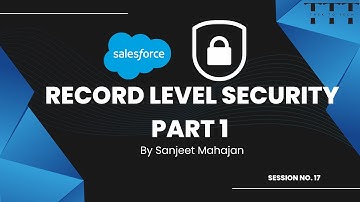 Record Level Security in Salesforce Part 1  | Explanation by Sanjeet Mahajan