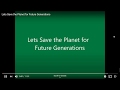 (ASL & Audio) Save the Planet for Future Generation