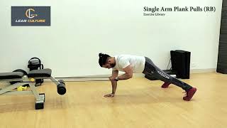 Single Arm Plank Pulls (RB) | Lean Culture