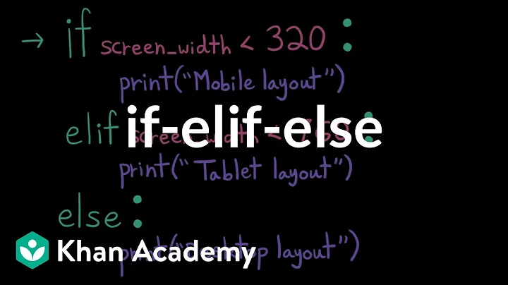 if-elif-else | Intro to CS - Python | Khan Academy