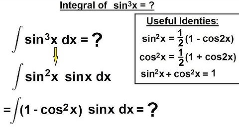 Calculus 2: Integration of Trig Functions (13 of 16) Integral of sin^3(x)=?