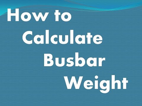 Aluminium Busbar Weight Chart