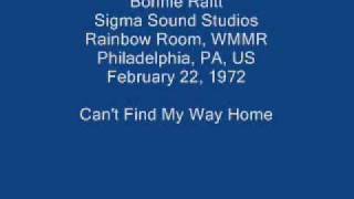 Bonnie Raitt 12 - Can't Find My Way Home (orig. by Steve Winwood) chords