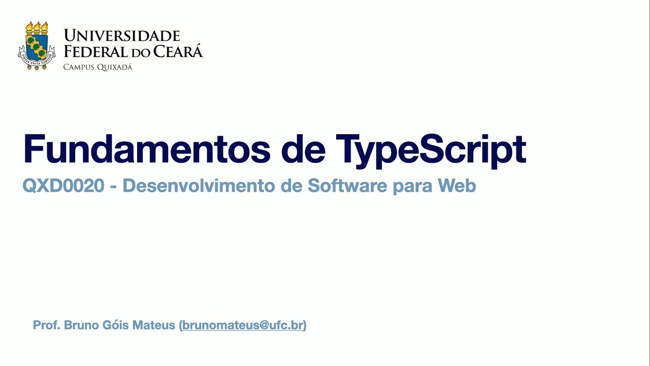 Aula 08 - Fundamentos de TypeScript - Introdução - YouTube