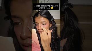 You’re using lip liner wrong… watch this 👀 #liplinerhack #nosecontouring #sculptednose #makeuphack