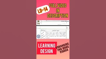 B.Ed (3rd sem) Education Method Learning Design-14 | এডুকেশন (শিক্ষাবিজ্ঞান) শিখন নকশা | #shorts