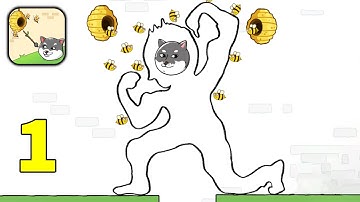 How to save a puppy from a bee IN Doge Rescue: Draw To Save - Gameplay Walkthrough(iOS,Android) #1