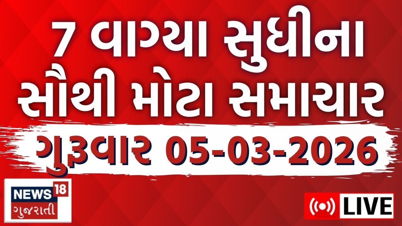 7 PM Gujarati News LIVE | 7 વાગ્યાના ગુજરાતી મોટા સમાચાર | Weather Updates | News18 Gujarati