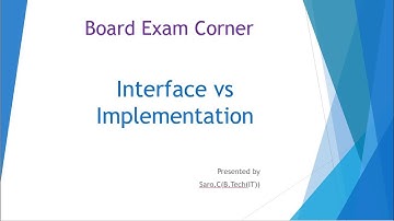 Class 12 Computer Science | Chapter 1| Part2 | Interface Vs Implementation