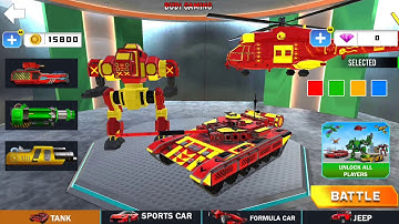 Multi Robot Transform Game#2 - Tank & Helicopter Robot Car Games - Android Gameplay