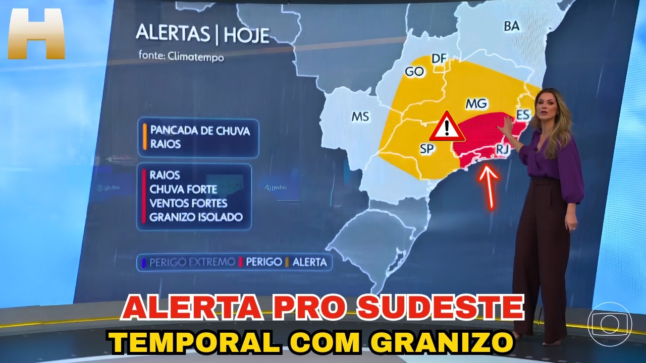 Alerta Amarelo: Temporais e Chuva de 70mm Ameaçam o Sudeste! | Previsão do Tempo Jornal Hoje