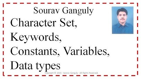 C Programming Language Tutorial for Beginners Character Set Keywords Constants Variables Data types