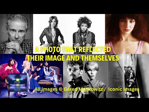 Title card for Gered Mankowitz discussing Kate Bush, The Rolling Stones, Jimi Hendrix