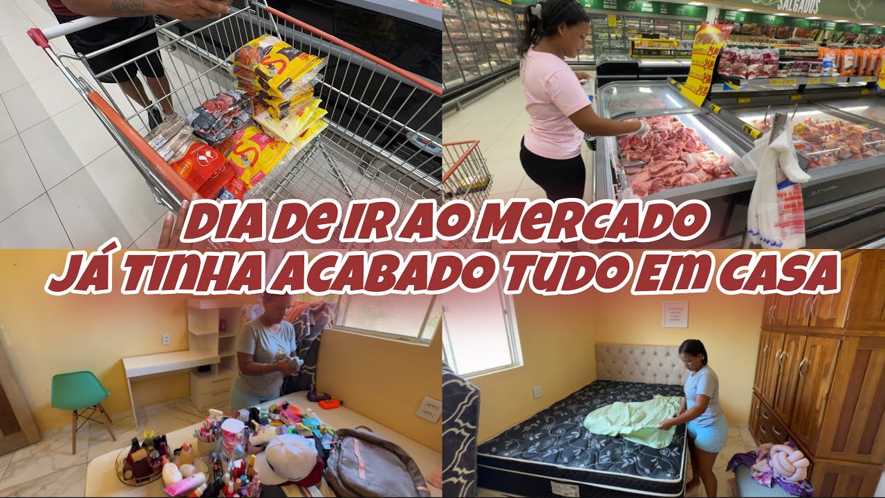 TROQUEI TUDO DE LUGAR NO MEU QUARTO//GELADEIRA TAVA VAZIA//COMPRAS DE FINAL DE MÊS