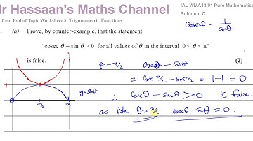 [Q3] A2 (IAL) Pure Mathematics (P3)-Solomon Paper C Q2 Reciprocal Trig Functions