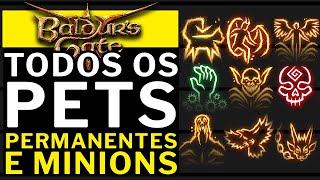 BALDUR'S GATE 3 - TODOS OS PETS E MINIONS PERMANENTES DO JOGO!!!