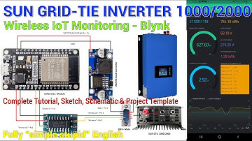 SUN GTIL 1000/2000 6$ Wireless IoT - Blynk - ESP32 + RS232 to TTL