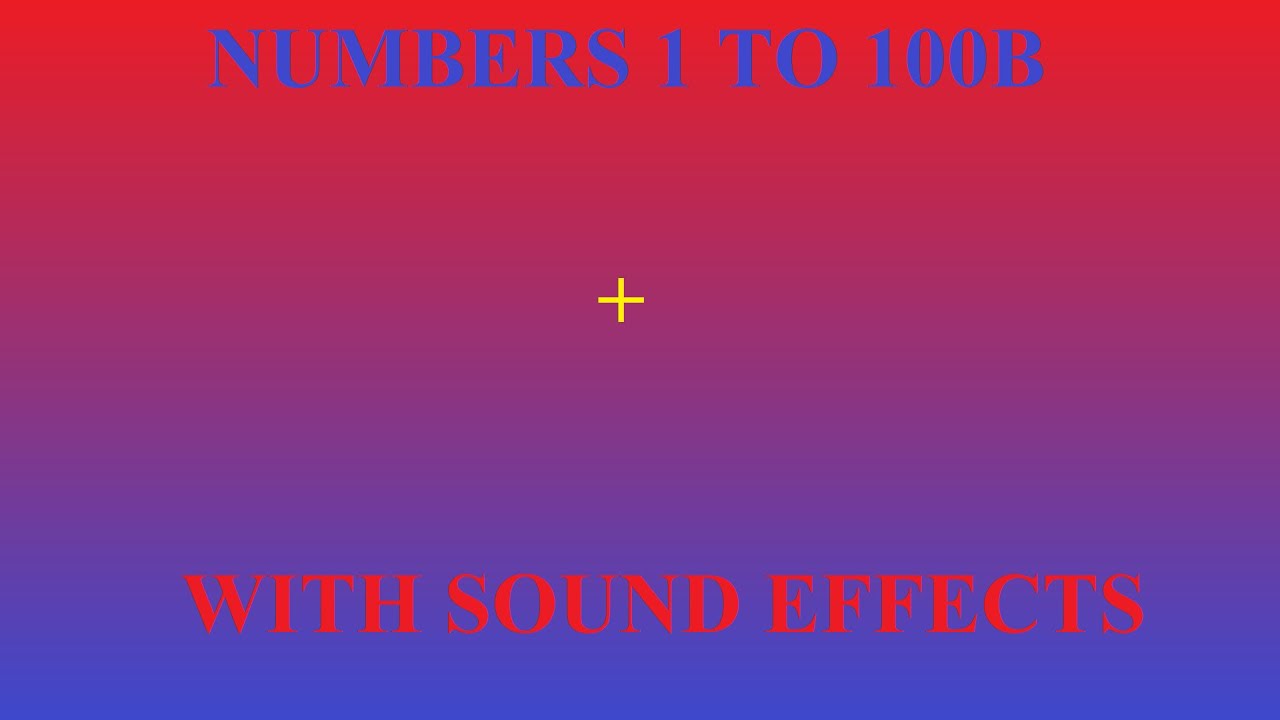 Numers 1 to 100 billion with sound effect (lama belum upload) - YouTube