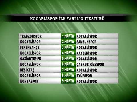 KOCAELİSPOR İLK YARI MAÇLARI YENİ