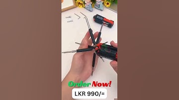 8 in 1 Screwdriver Set with LED Torch