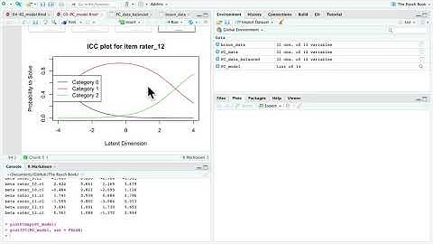 Rasch Session #4 Running Partial Credit Model in R