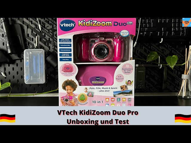 VTech KidiZoom Duo Pro Unboxing und Test - Die Kinder Kamera im Test - Mit  Selfie Funktion Tasche 