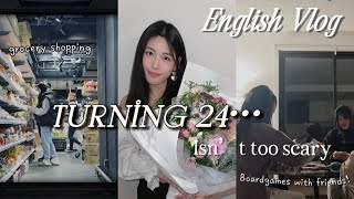 🌷vlog. How I spent my last week being 23 🎂| Board games with friends/ Hotpot at home (全英中字)