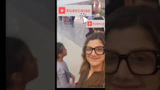 Actress Rambha With Daughters And Son