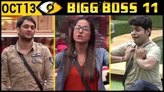 Bigg boss 11 : hina khan, vikas gupta fight, sabyasachi's sexy dance | day 12 | 13th october 2017