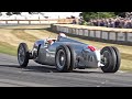 1936 auto union type c v16 exhaust sound  goodwood festival of speed