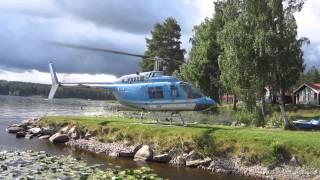 Bell 206 Jet Ranger startup and takeoff.