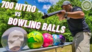 700 Nitro Vs Bowling Balls 🎳 (World’s Biggest Elephant Gun)