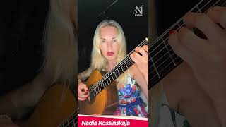 Beethoven MOONLIGHT SONATA on Guitar NADiA Kossinskaja #shorts #nadiaguitar