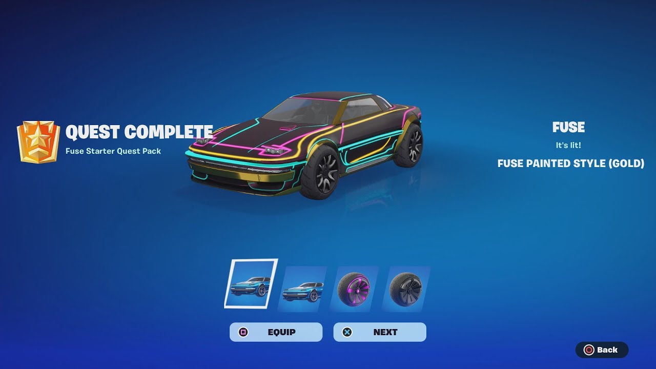 This Is The BEST And Most CUSTOMIZABLE Car In Fortnite Is The Fuse Starter Quest Pack Worth 999