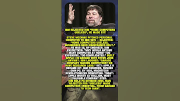 IBM REJECTED HIM "HOME COMPUTERS USELESS", HE MADE $3T 💻🍎