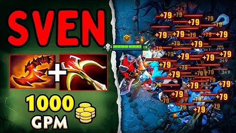 1000+ GPM Sven Farm Machine🔥27Kills Brutal Burst Overwhelming Blink + Daedalus Dota 2