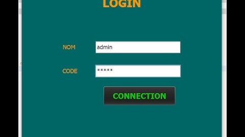 Formulaire de Connexion #création d