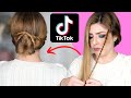 😍PROVO LE ACCONCIATURE FACILI DI TIK TOK  + reaction a quelle OMG😱 #capelli #hacks